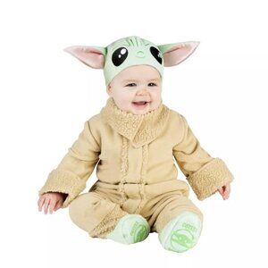 Toddler Disney Star Wars Mandalorian Grogu Halloween Costume 12-18 mths Jumpsuit